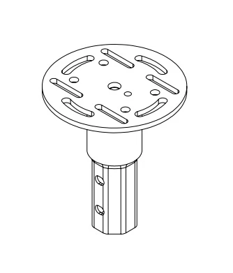 FIRST BASE PRO-Serie V-76 Modulair Flensplaat Rond 8 x 200 mm M16 - Afbeelding 3